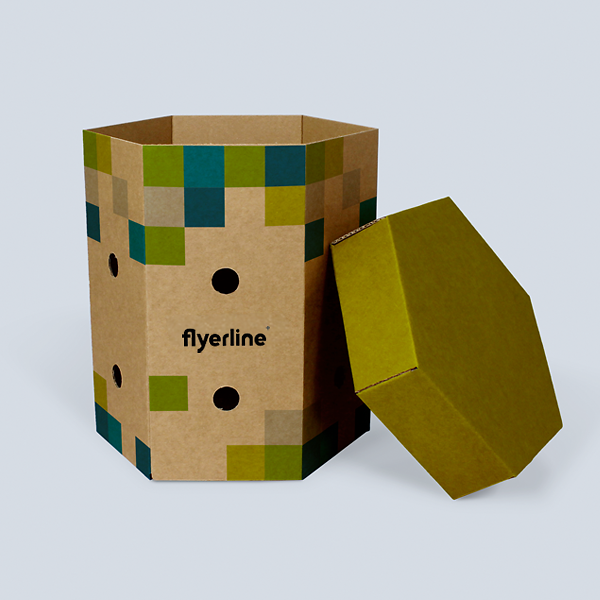 Open large brown Onion and Garlic Box with a green lid