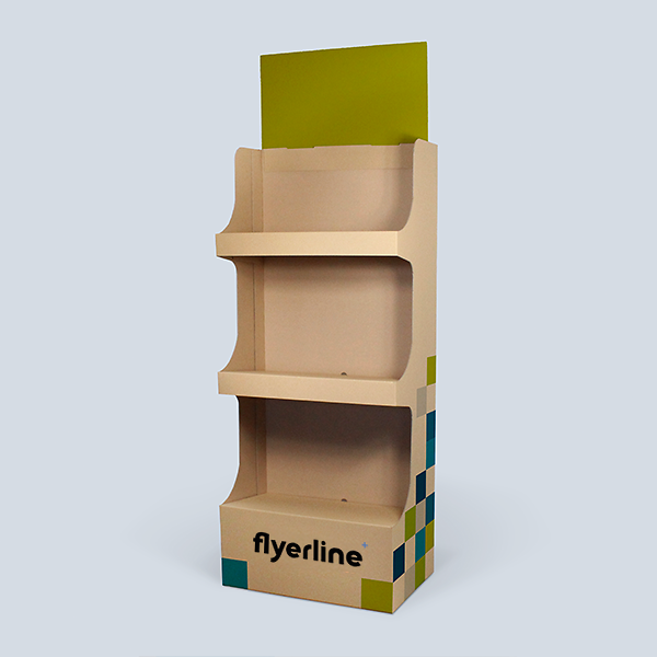 Printed Floor Display made from natural cardboard for product presentation