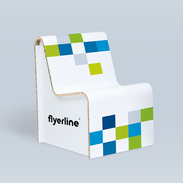 Custom-printable cardboard Lounge Chair for trade fairs and events
