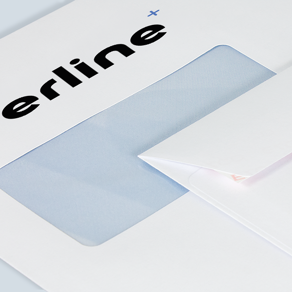 Close-up of the address window on a printed C5 Envelope