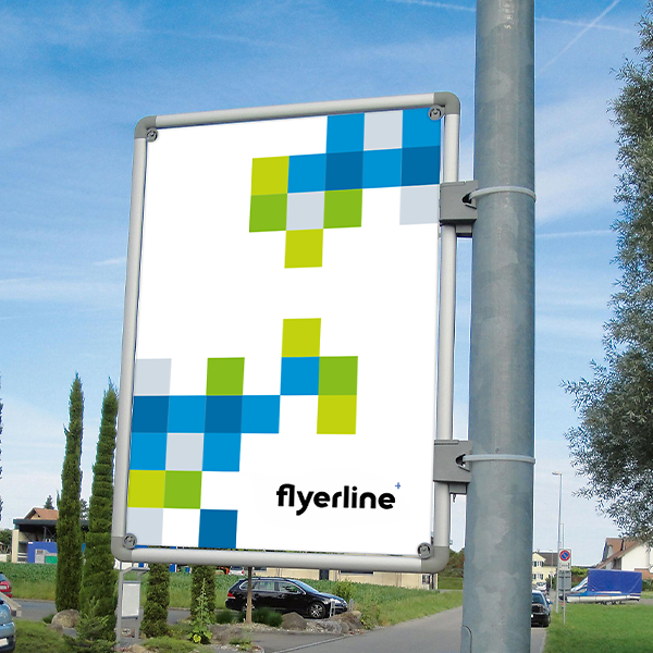 A1-Rahmensystem Street am Mast für Werbung im Aussenbereich