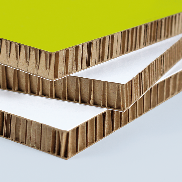 Detail der stabilen Wabenkarton-Konstruktion