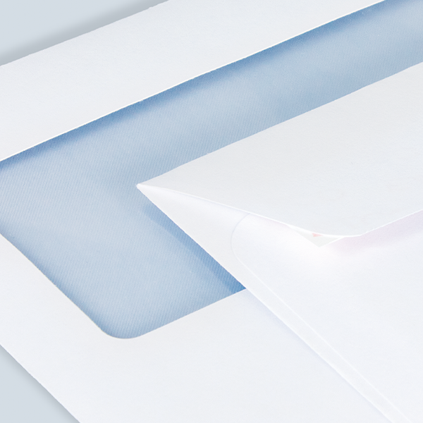 Detail des Adressfensters eines weissen C6/5-Kuverts