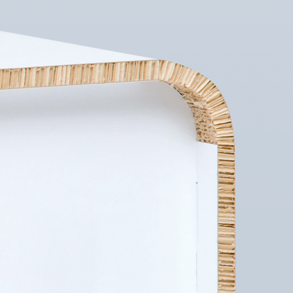 Detail der stabilen Wabenkarton-Konstruktion