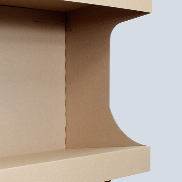 Close-up of the sturdy shelf construction of a Floor Display