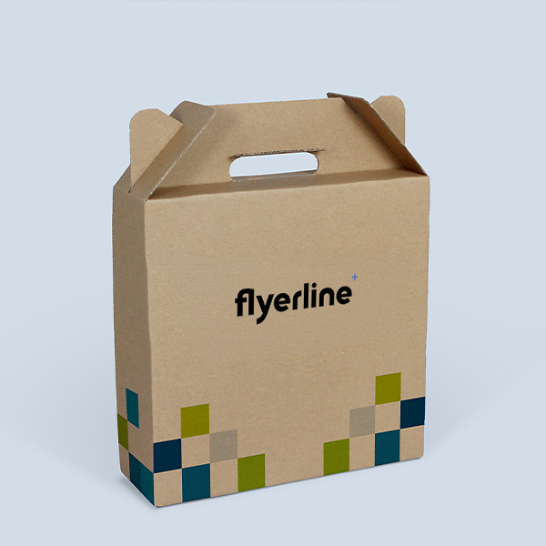 Individuell bedruckbare braune Trageverpackung für Geschenke