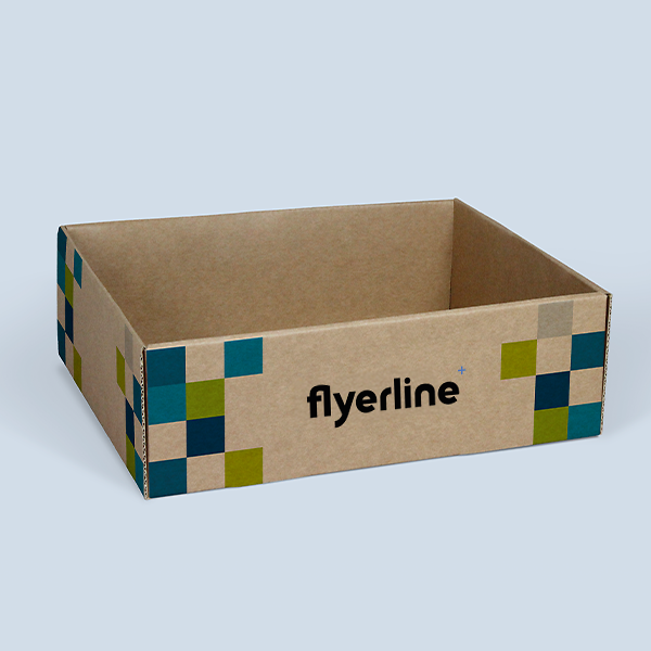 Printed natural cardboard Stackable Box with Self-Locking Walls for storage and product display