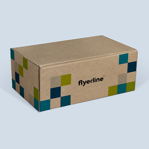 Printed brown Box with Hinged Lid for gifts and products
