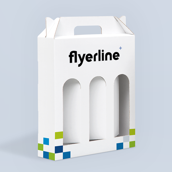 Individuell bedruckbare weisse 3er-Weinverpackung für Weingeschenke