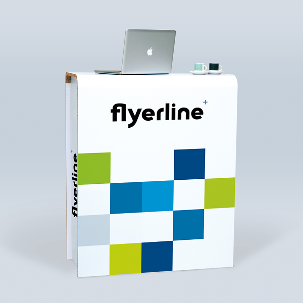 Custom-printable small cardboard Counter for trade fairs