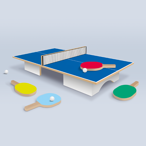 Individuell bedruckbares Mini-Ping-Pong-Set für Freizeit und Events